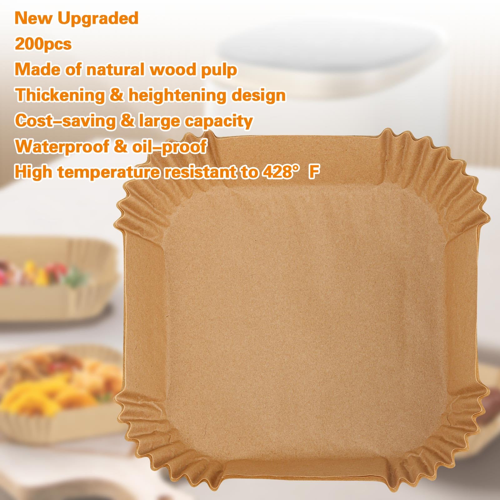 Tecbeauty 1.8in height liners protect surfaces during delicate cooking.