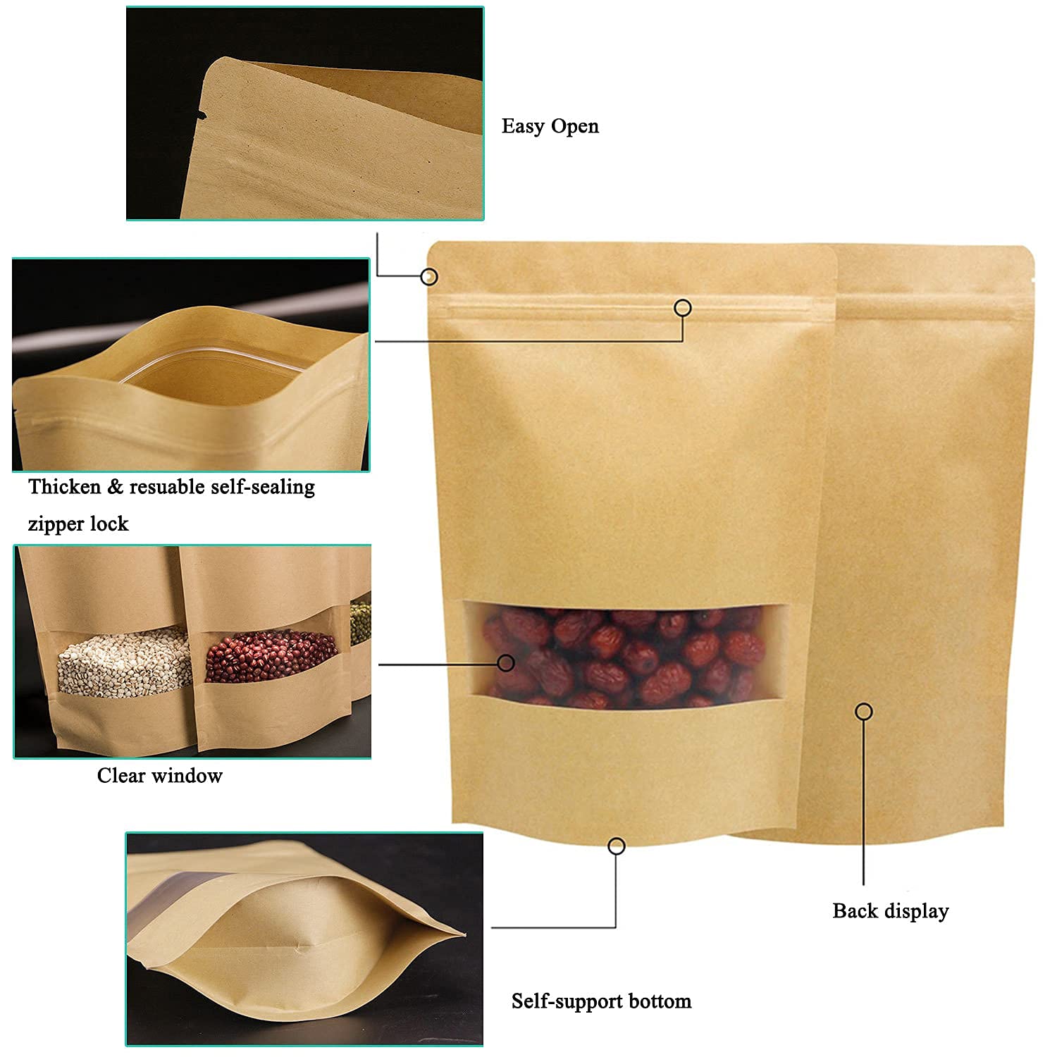 Tecbeauty bag storing dry foods in a pantry setup.