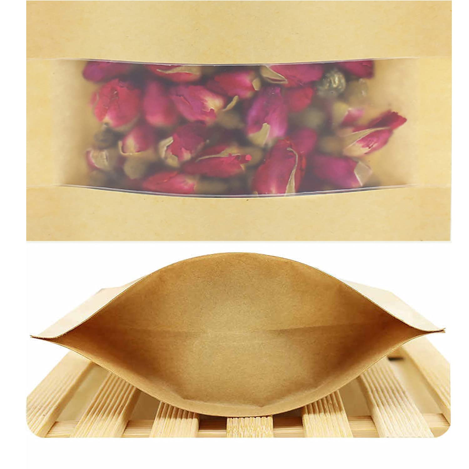 Tecbeauty recyclable kraft bag highlighting reusable packaging.