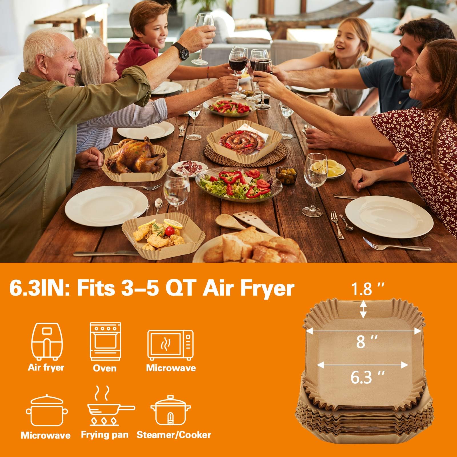 Tecbeauty top wide 7-9in liners fit baskets securely for easy placement.