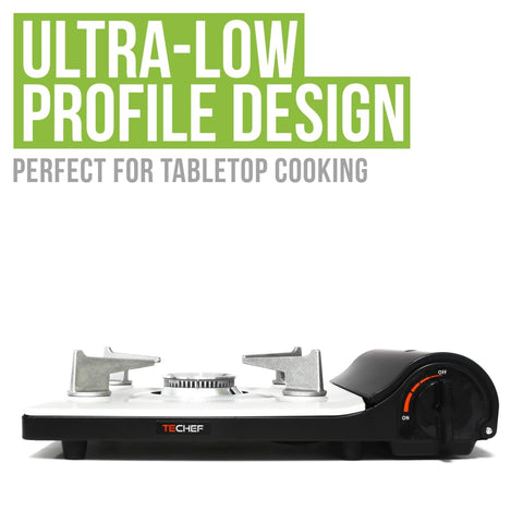 TECHEF grease-channel on grill pan directing fat away from food