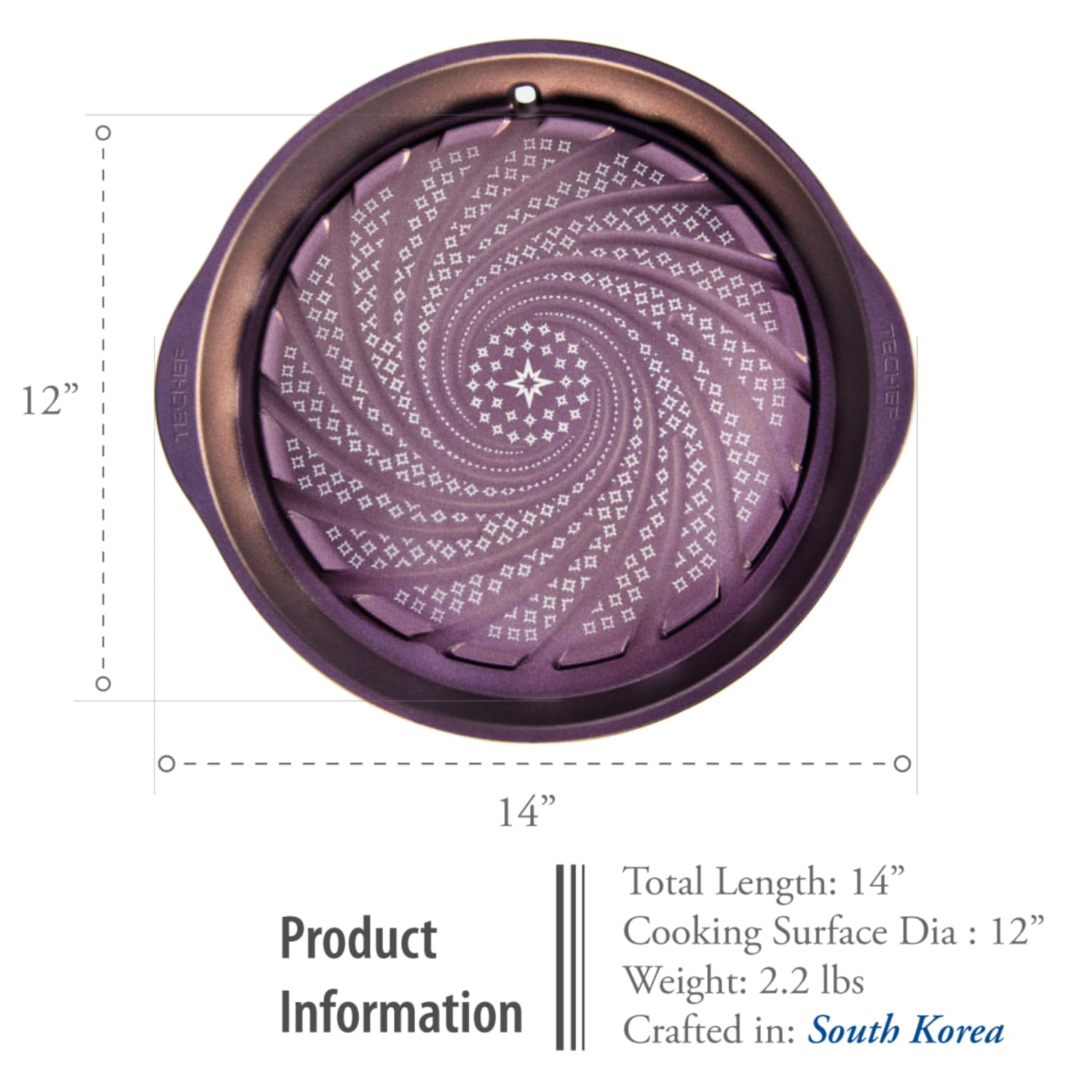 Oven-safe TECHEF KBBQ grill pan for finishing dishes at 450°F.