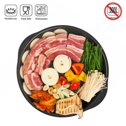 TECHEF grill pan ideal for tabletop cooking and social gatherings