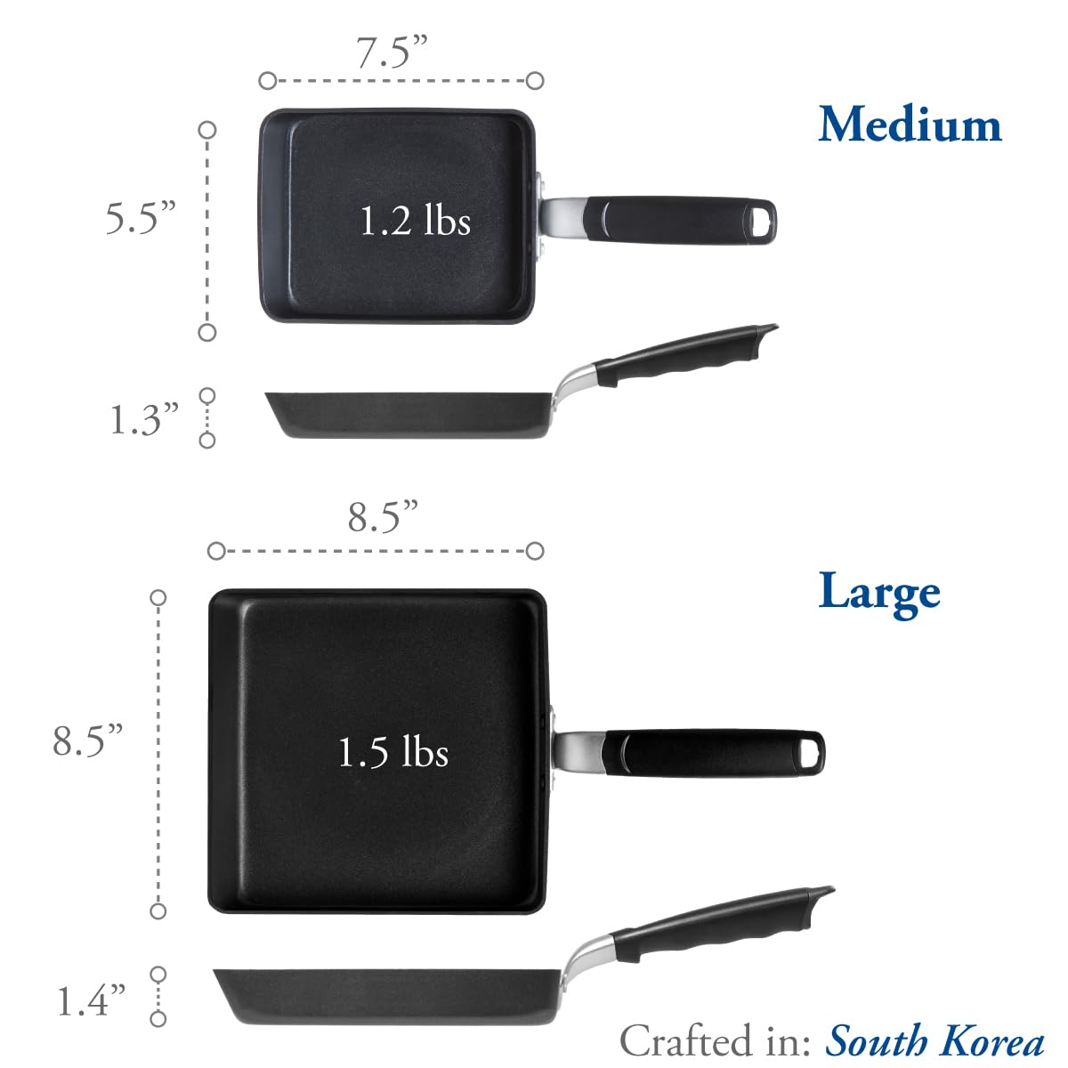 TECHEF Tamagoyaki pan oven-safe up to 350°F for finishing dishes