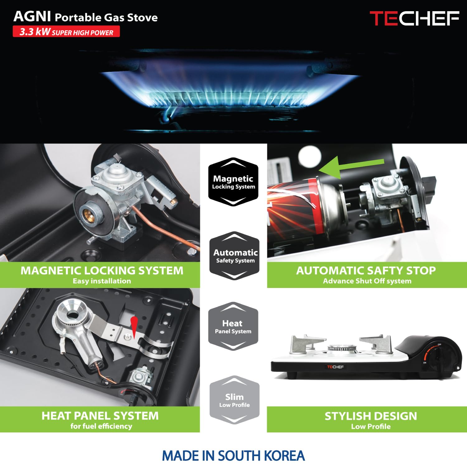 TECHEF versatile cooking set for Korean BBQ, yakiniku, sukiyaki, hot pot
