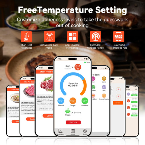 TechRise rechargeable thermometer with USB-C charging for weekend cooks.