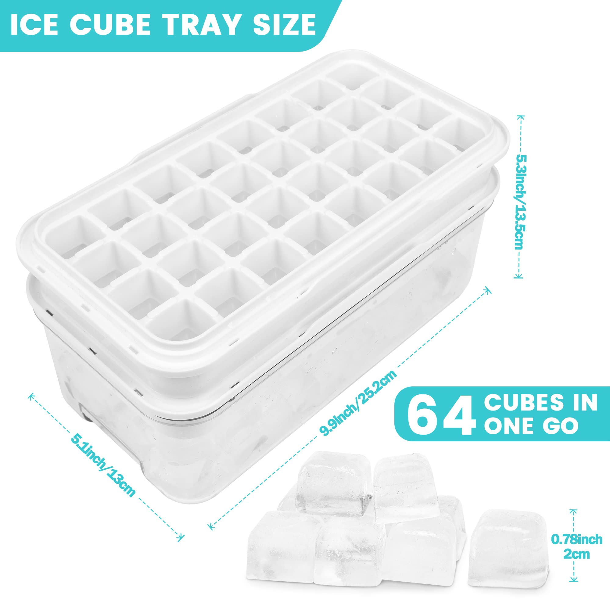 One-inch cubes for versatile beverage cooling.