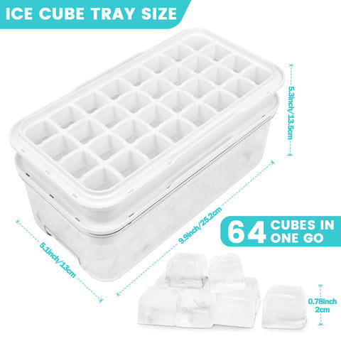 One-inch cubes for versatile beverage cooling.