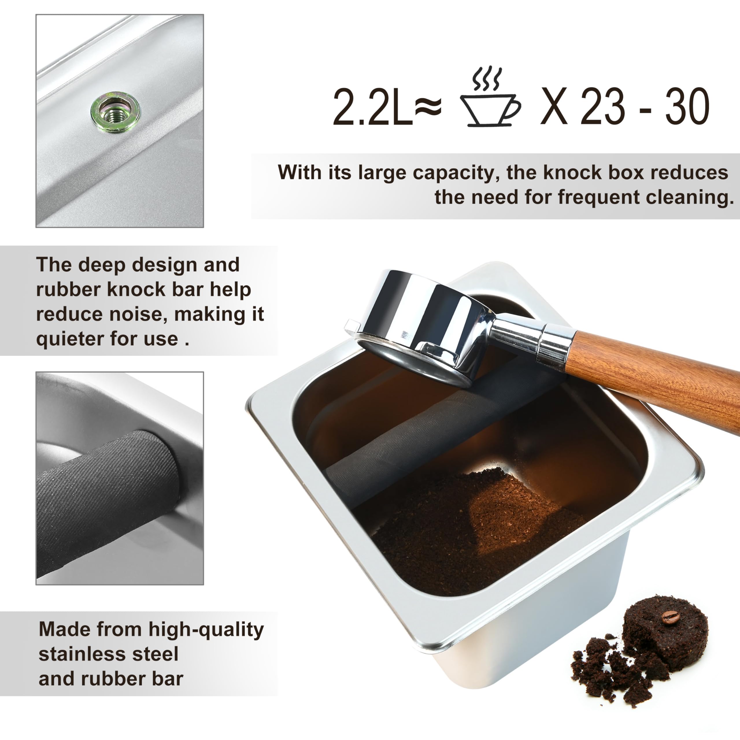 TechShare stainless steel body, easy to clean by hand or dishwasher after service.