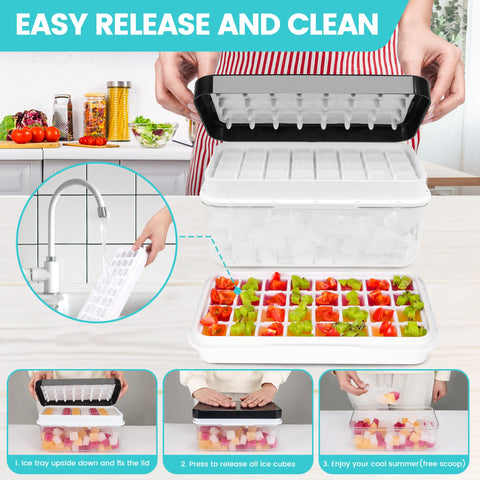 Two TECHSHARE trays with a press plate for easy release.