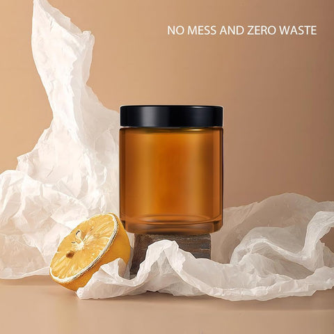 Tecohouse amber glass jar set for easy DIY storage and gifting
