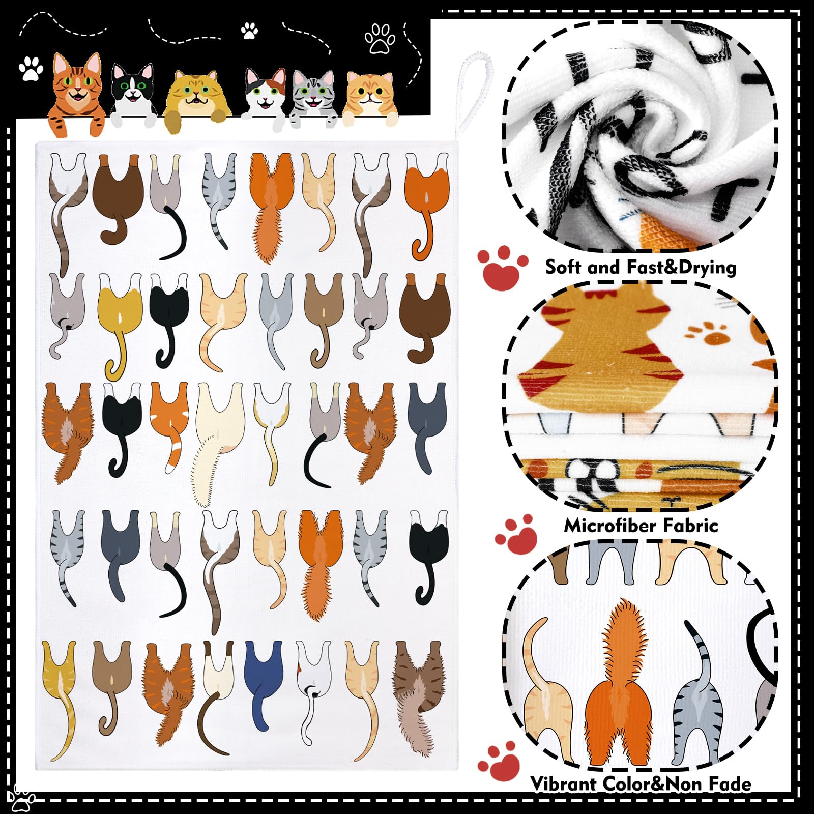 TecUnite cat-lovers-gift-towels are an ideal gift for cat enthusiasts and new homeowners