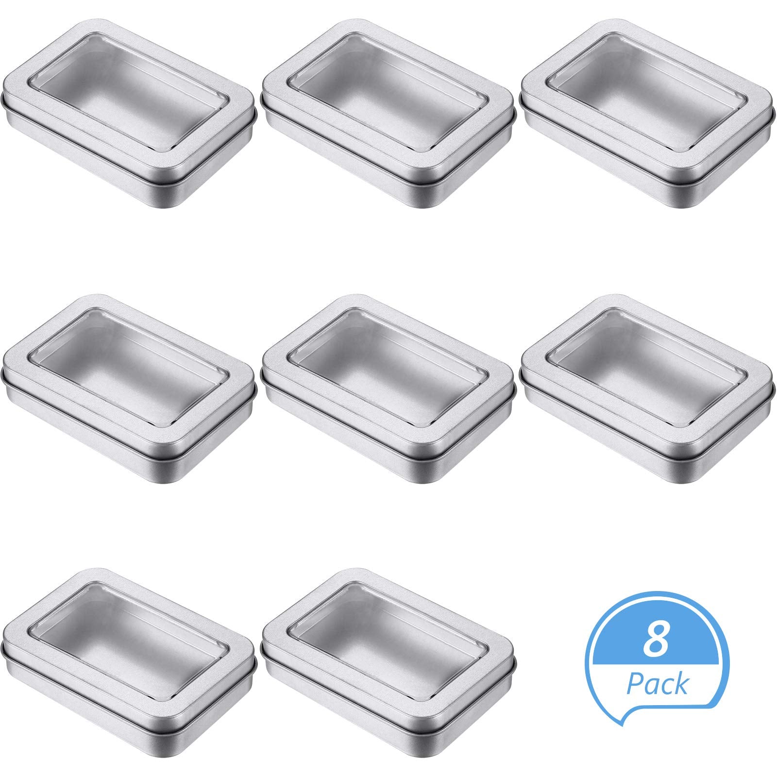TecUnite clear window top tin box highlights its contents clearly