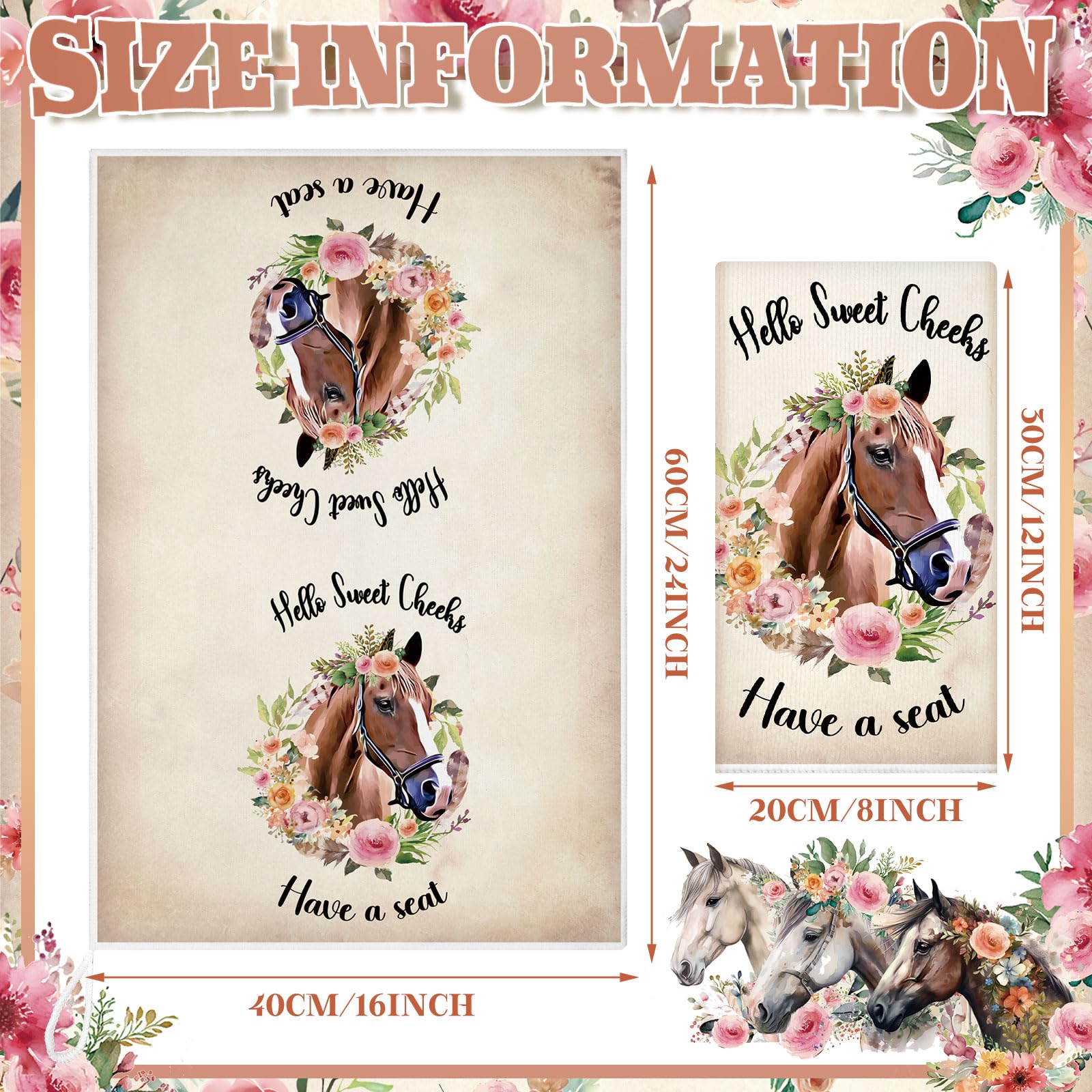 TecUnite horse towel quirky sayings; adds charm and cleanup utility.