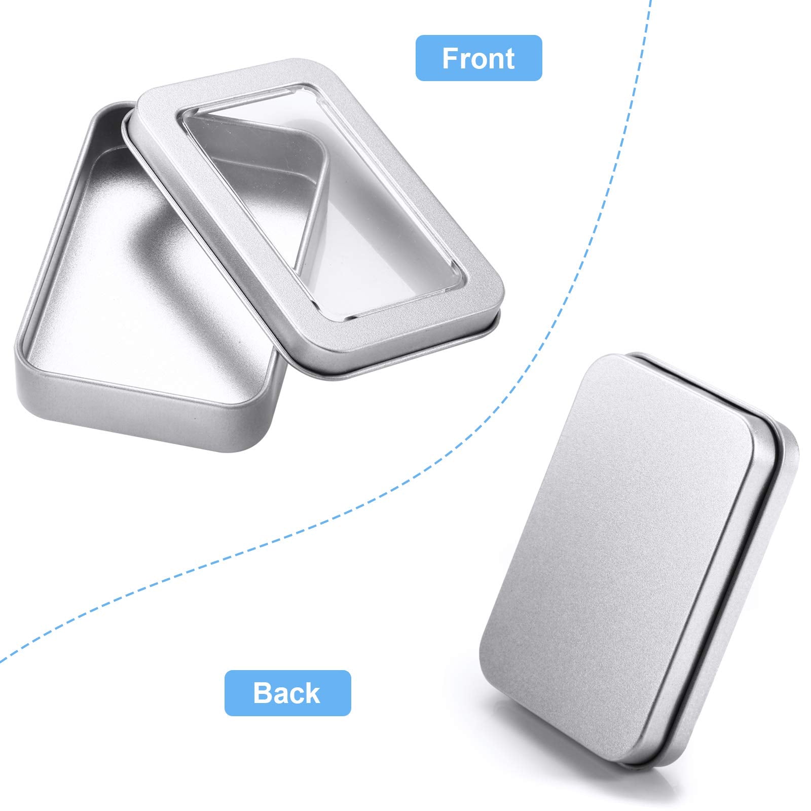 TecUnite tin box for office supplies keeps items organized and accessible