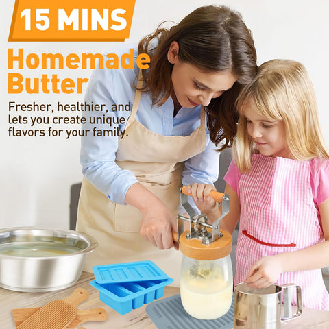 TeeMars Butter Churner handle and gear upgrade for smooth, effortless churning.