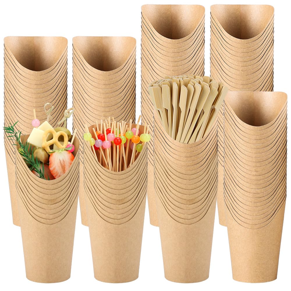 Teemumu 12 oz charcuterie cups with sticks for elegant servings