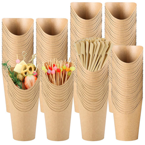 Teemumu 12 oz charcuterie cups with sticks for elegant servings
