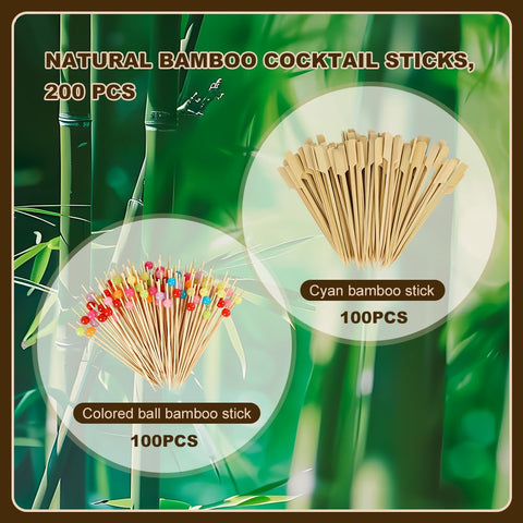 Teemumu cocktail picks bundle-200pcs for secure, stylish skewers