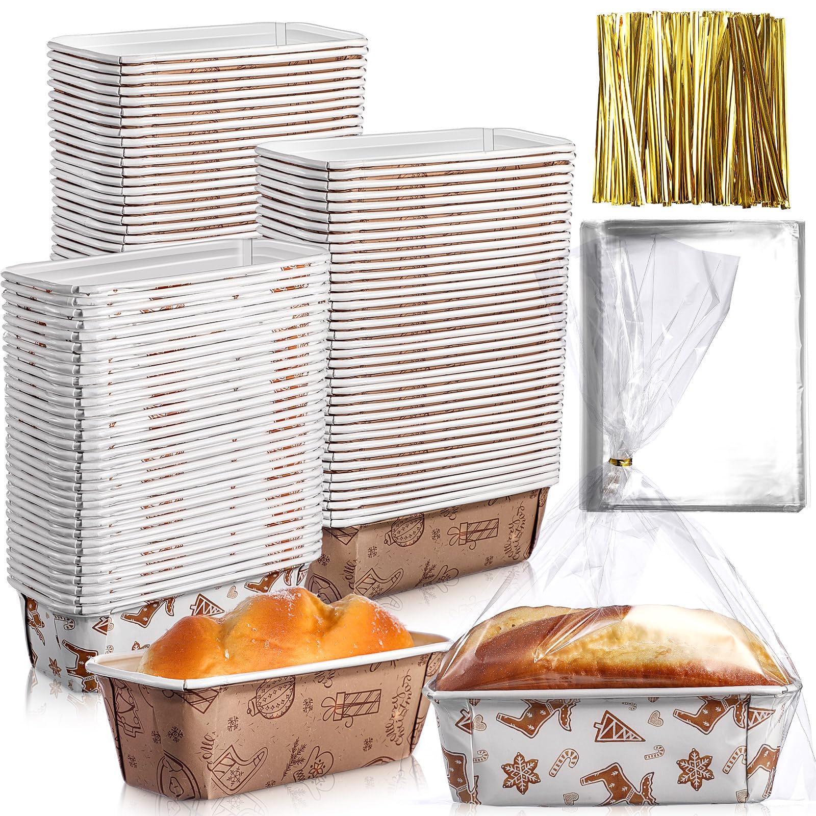 Teenyyou Christmas paper loaf pan patterns for festive baking and easy serving