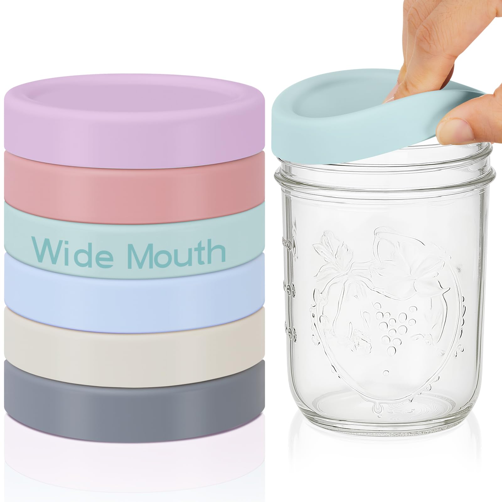 Teenyyou Morandi silicone lids on 86mm jars seal freshness