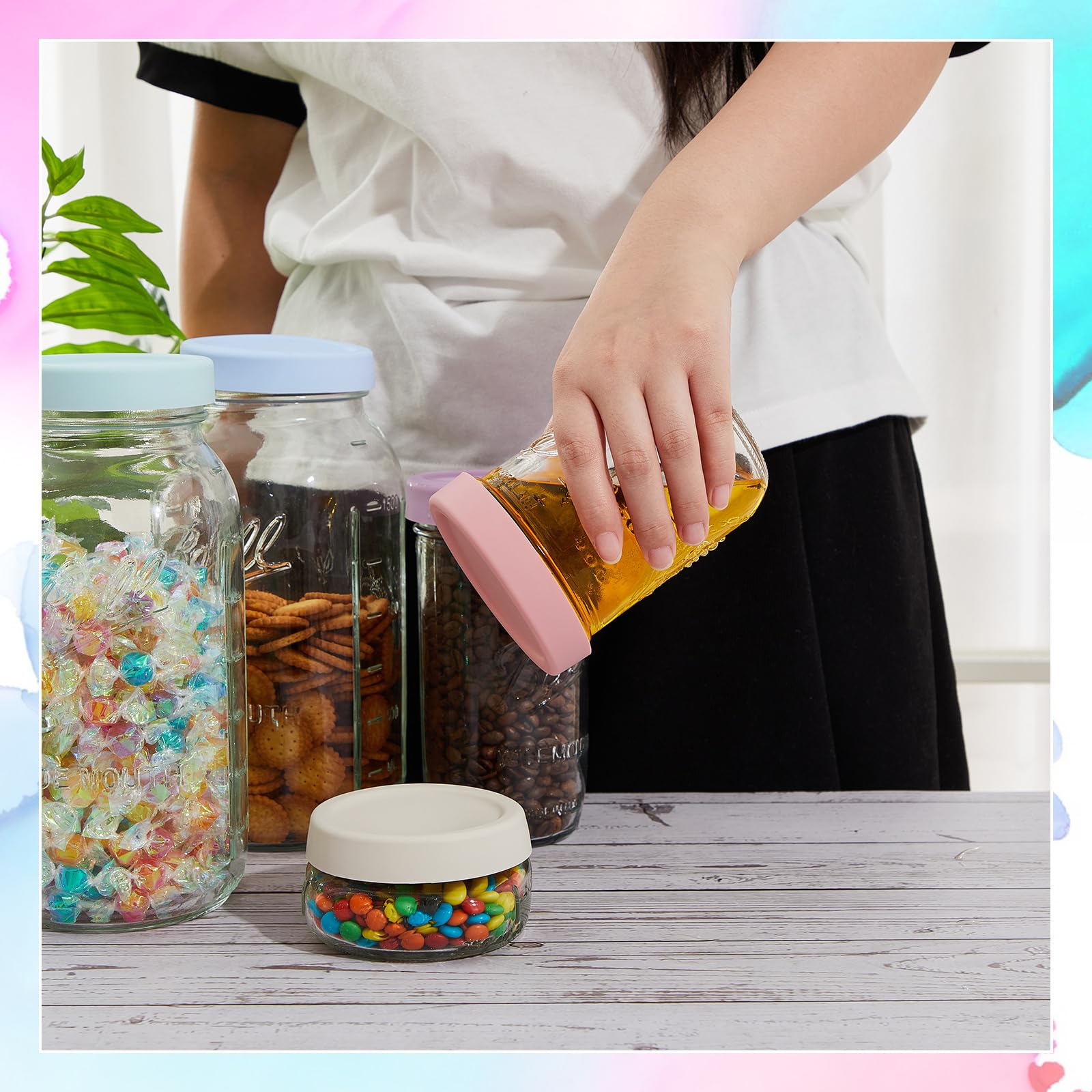 Teenyyou multifunctional lids help organize pantry and jars