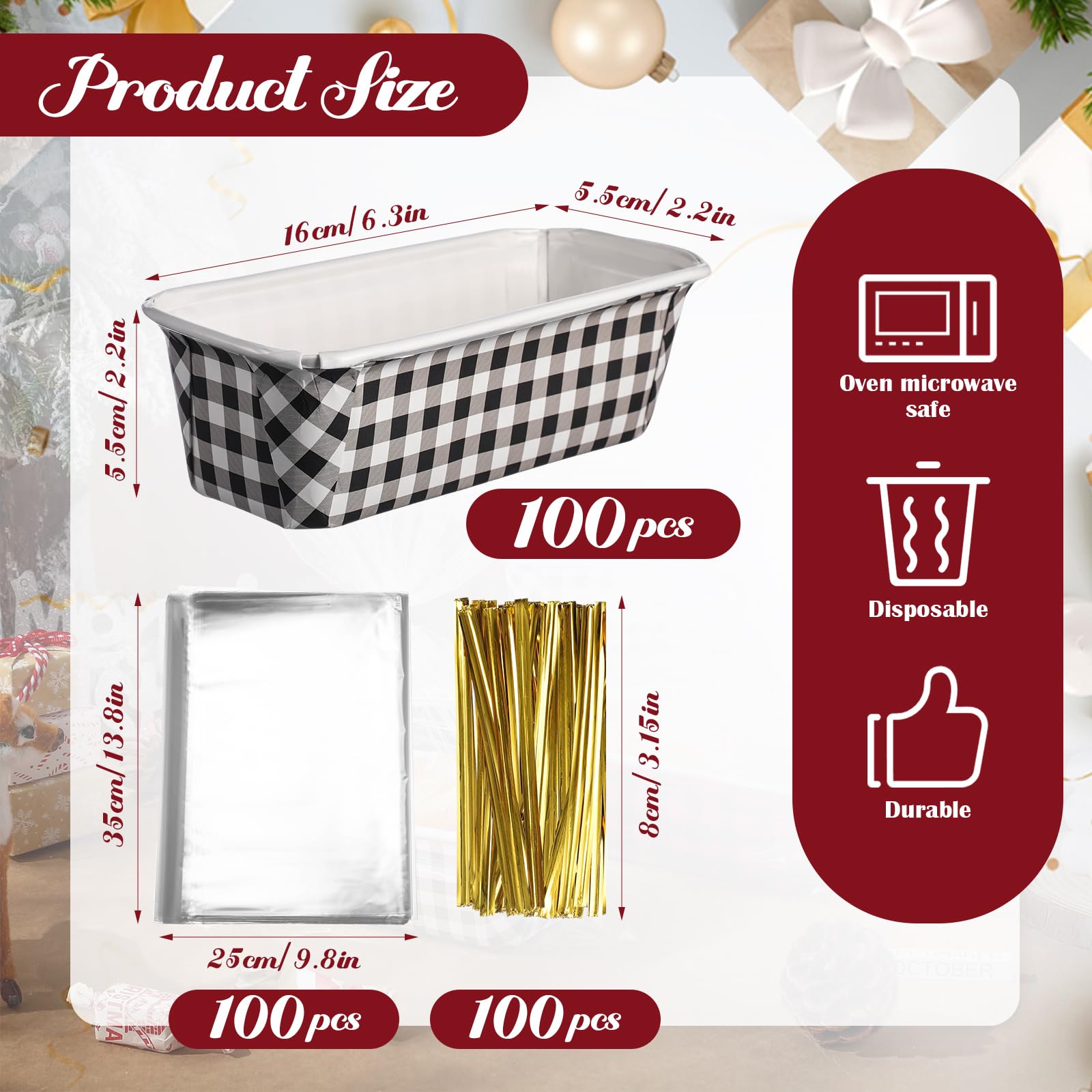 Teenyyou plaid-pattern loaf pan set with holiday appeal