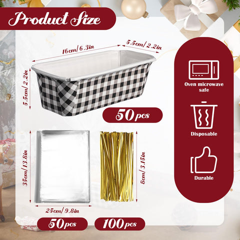 Teenyyou plaid-style paper loaf pan delivers festive presentation and easy disposal after baking.