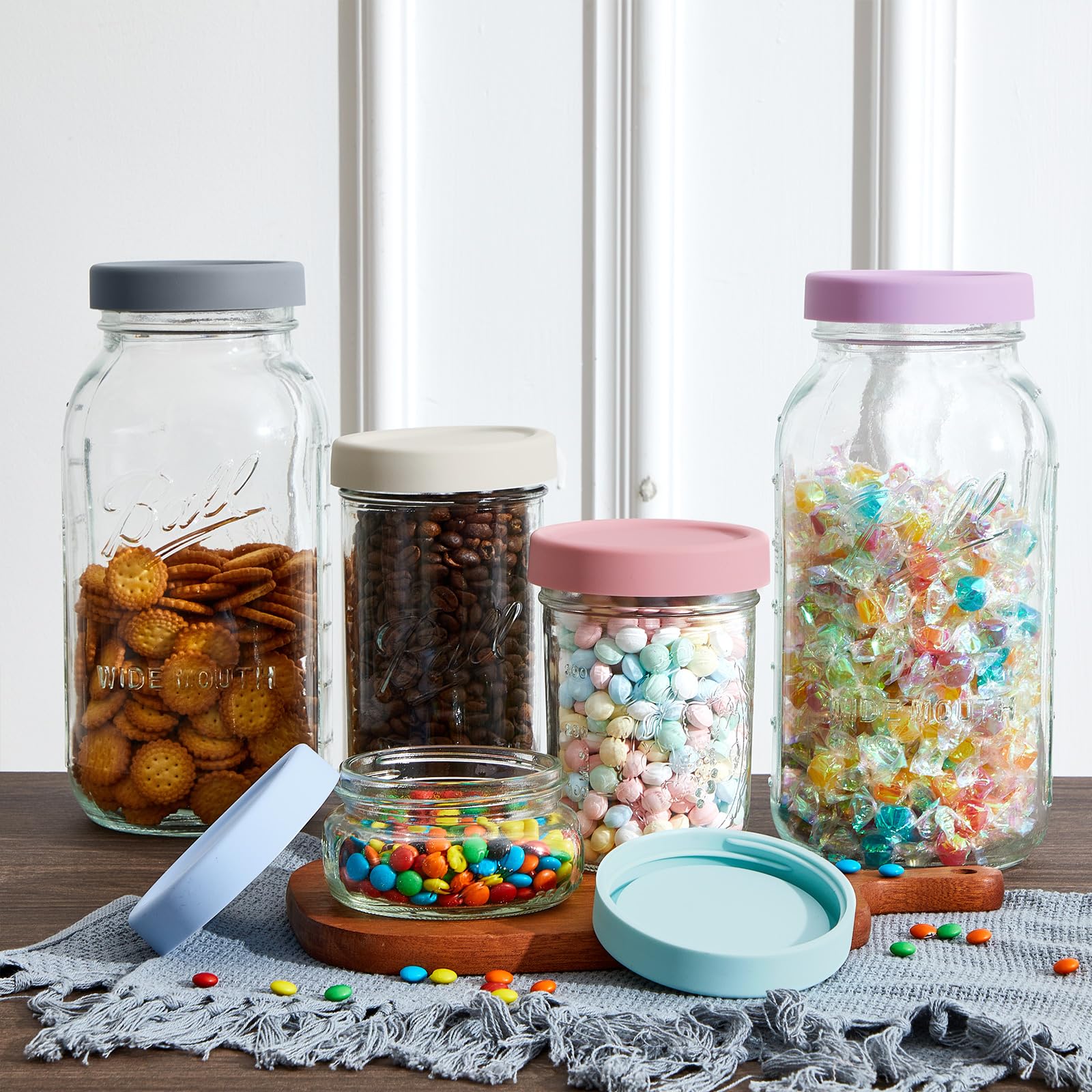 Teenyyou reusable Morandi caps for long-lasting jar storage