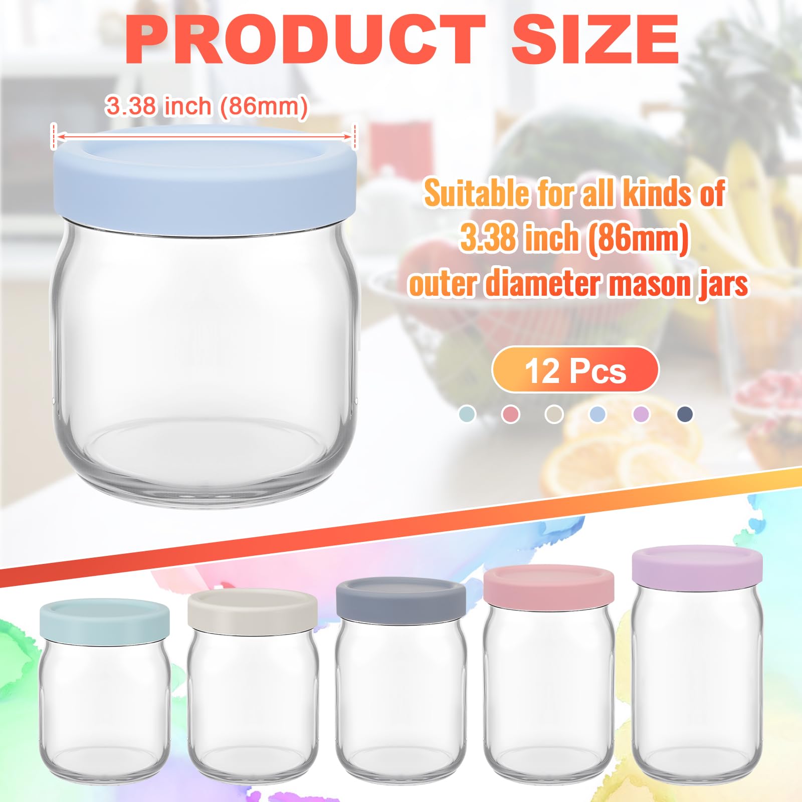 Teenyyou wide-mouth silicone lids with soft grip and seal
