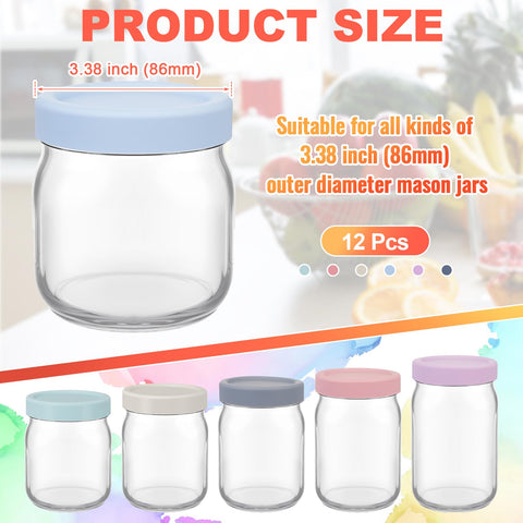 Teenyyou wide-mouth silicone lids with soft grip and seal