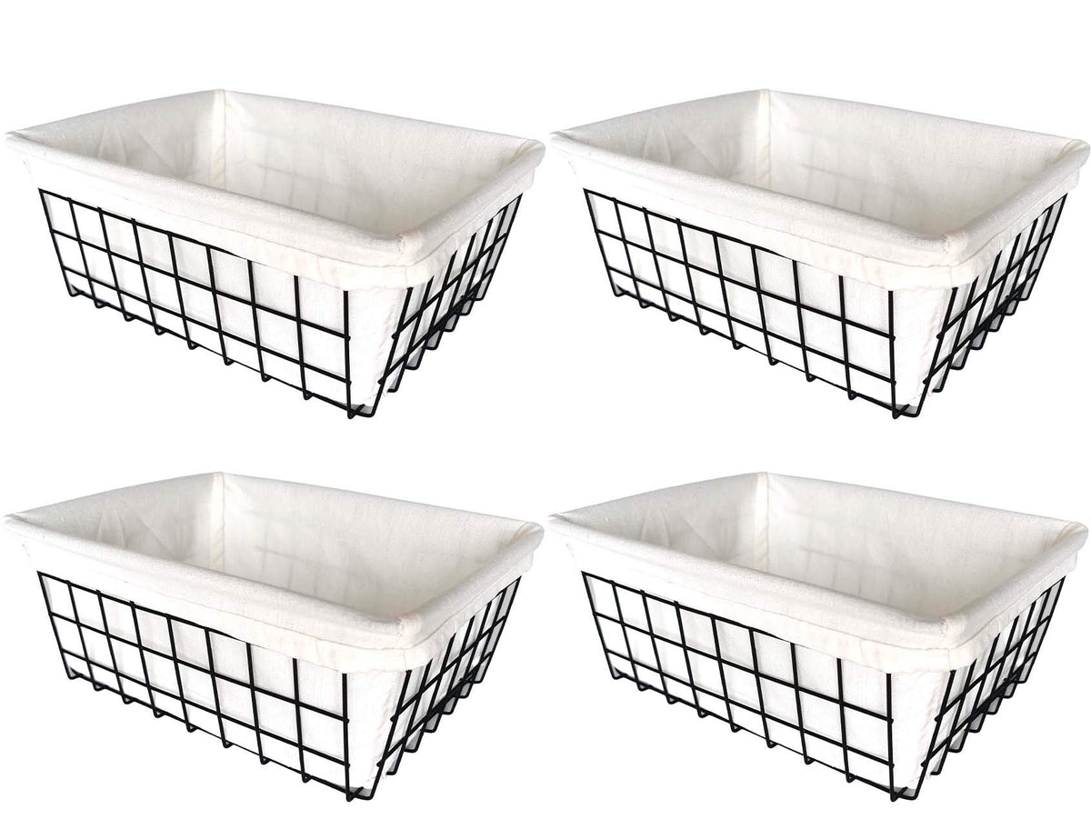 TEETOOKEA wire storage baskets top view for easy pantry organization