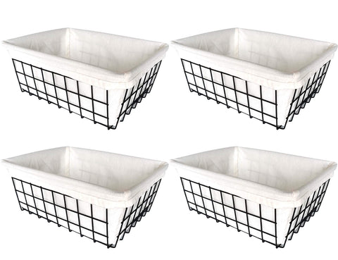 TEETOOKEA wire storage baskets top view for easy pantry organization