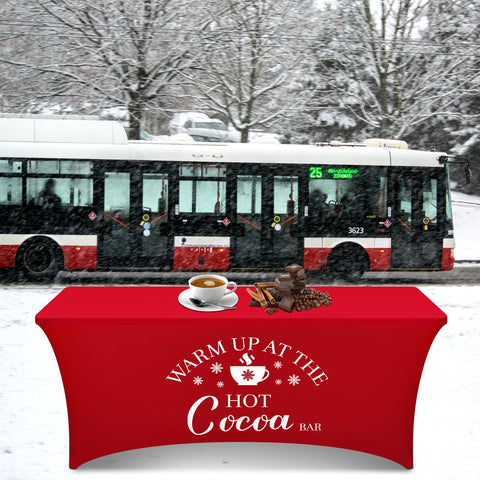 Tegeme red Christmas tablecloth adds holiday mood to décor