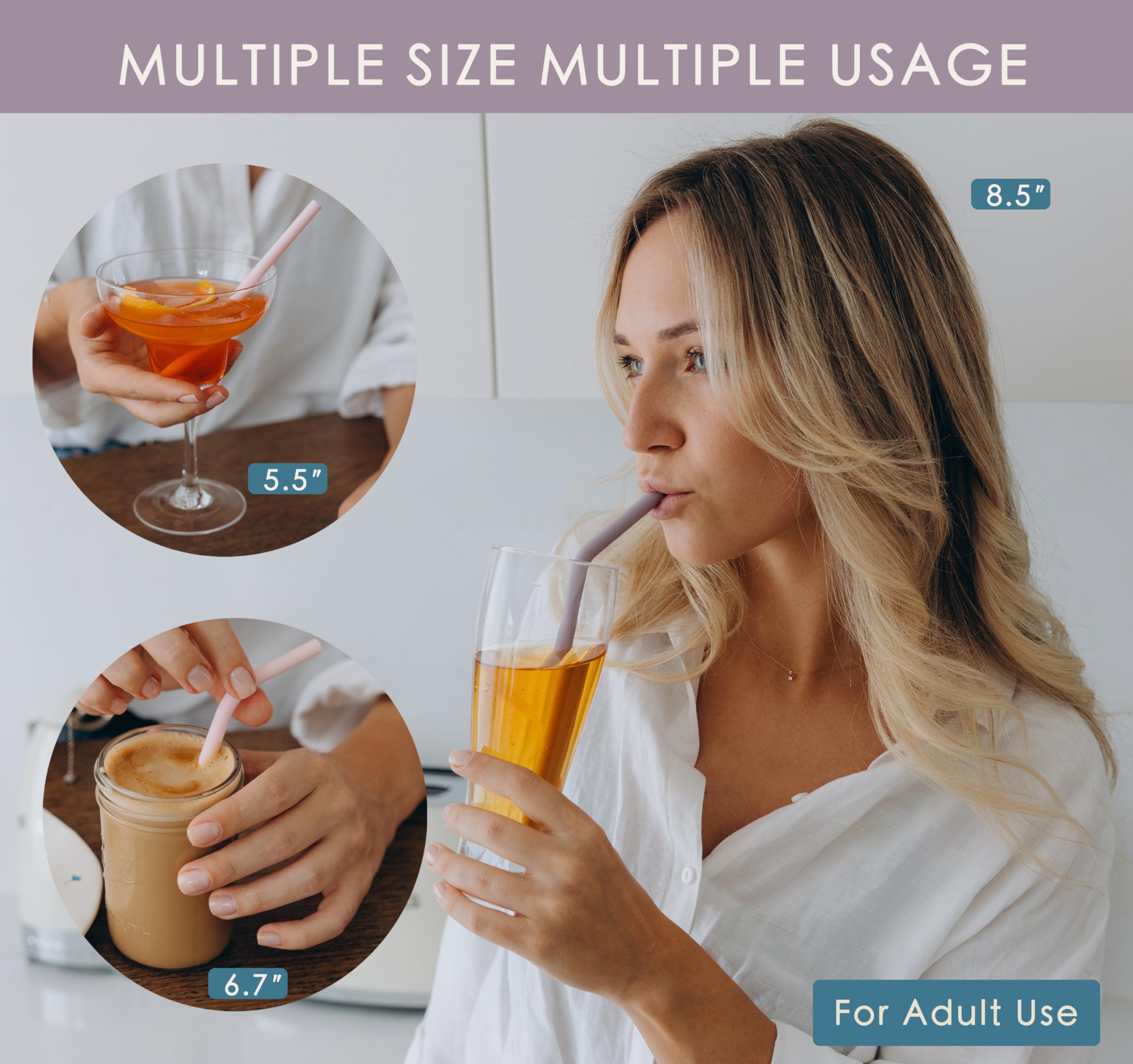 Tegion 6.7-inch bend straw great for everyday beverages.