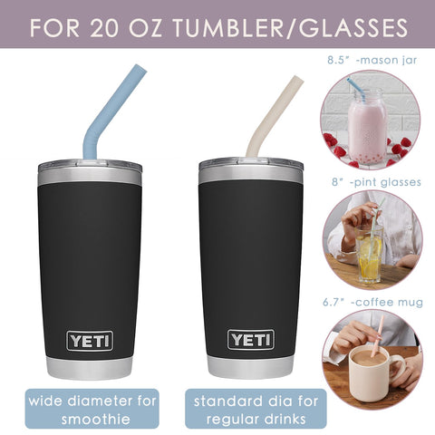 Tegion 8.5-inch wide straw handles thick smoothies.