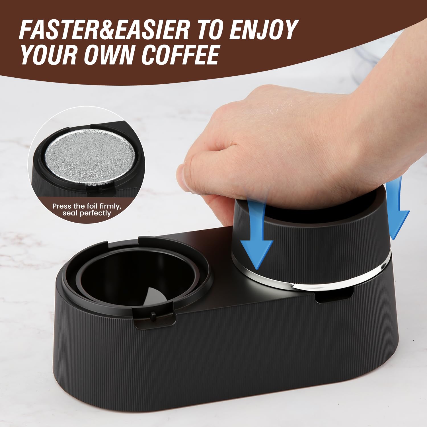 Tegrace filling funnel ensures accurate powder loading without spills