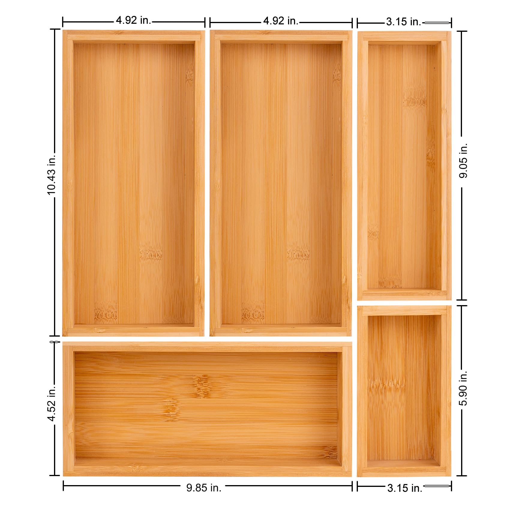 Teicui bamboo bathroom drawer storage adds order to small spaces.