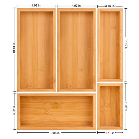 Teicui bamboo bathroom drawer storage adds order to small spaces.
