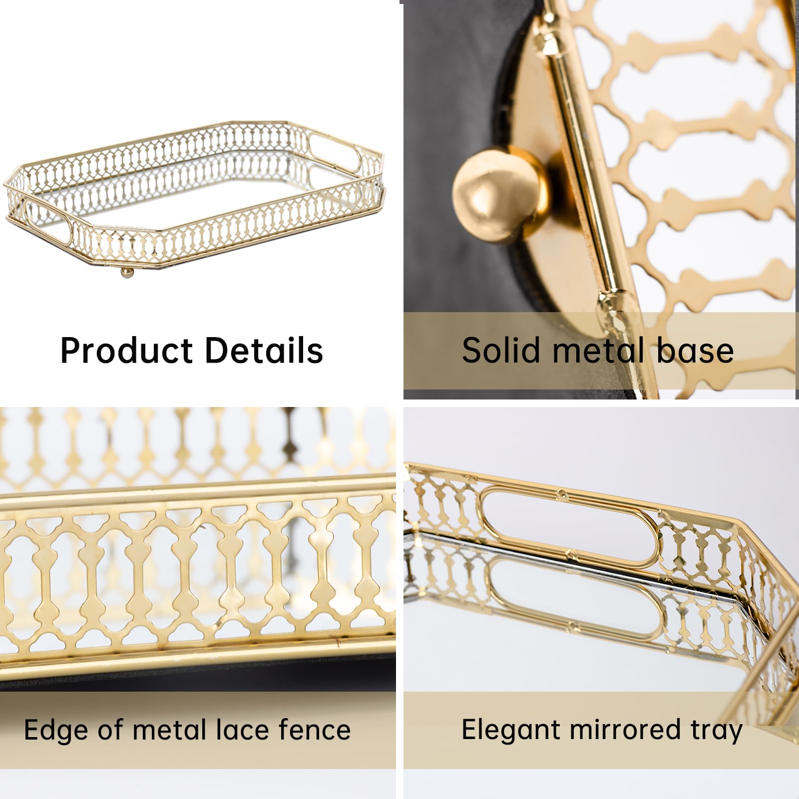 TEITEAI Bar Cart Tray waterproof surface easy cleanup after spills.