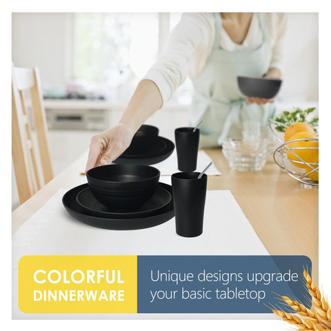 Teivio 88-piece fruit bowls in black for snack-time essentials