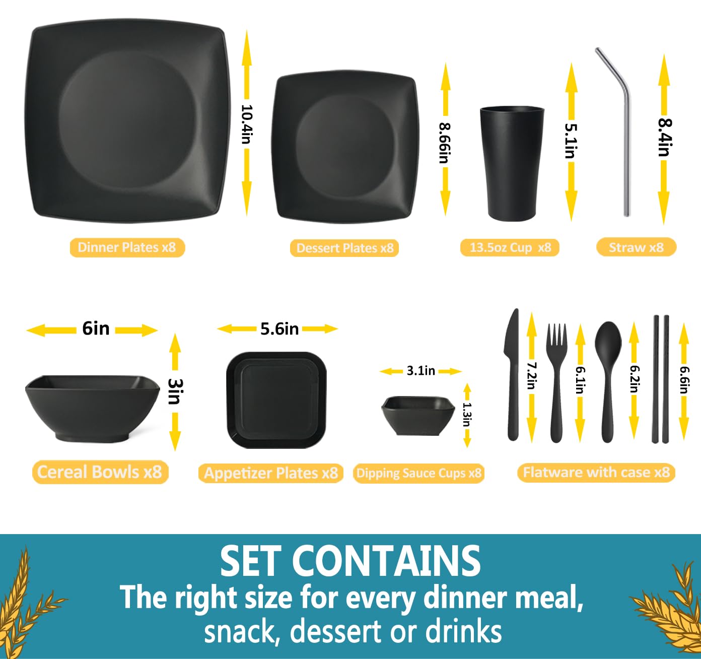 Teivio dessert plates highlight stackable design to save kitchen space.