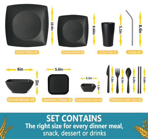 Teivio dessert plates highlight stackable design to save kitchen space.
