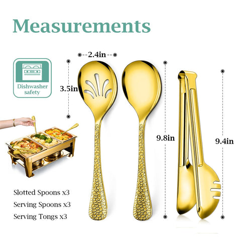 Teivio hammered 10in slotted spoon highlighting drainage for sauces