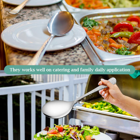 Teivio tongs 9.4 inch with sturdy grip for buffet service.