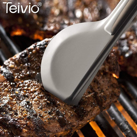 Teivio stainless steel serving utensils set, perfect for weddings and parties.