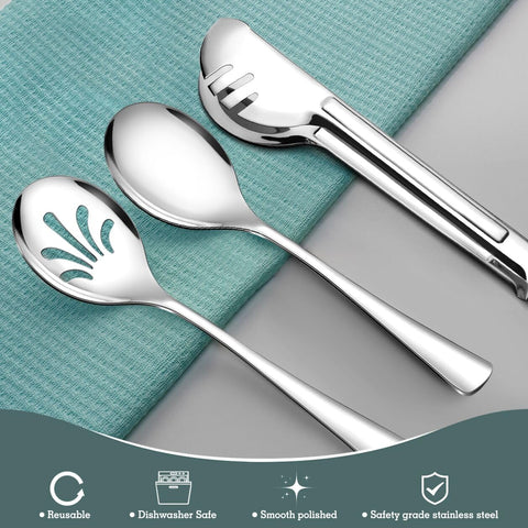 Teivio serving tong, 9.4 inches, sturdy grip for safe serving.