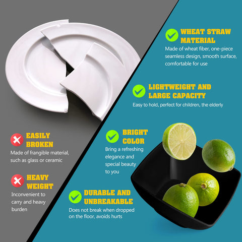 Teivio square snack bowls ideal for portions and versatile for home or travel.