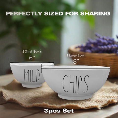 TEKHEUTEN Farmhouse salsa bowl 6-inch ideal for dip and garnish