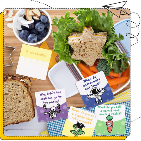 Teling lunchbox notes feature cute illustrations to spark smiles.